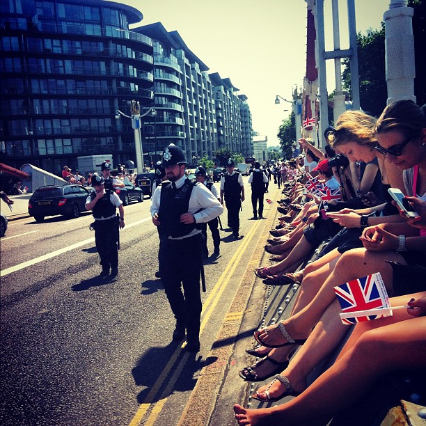 #london waiting for #torch #olympics