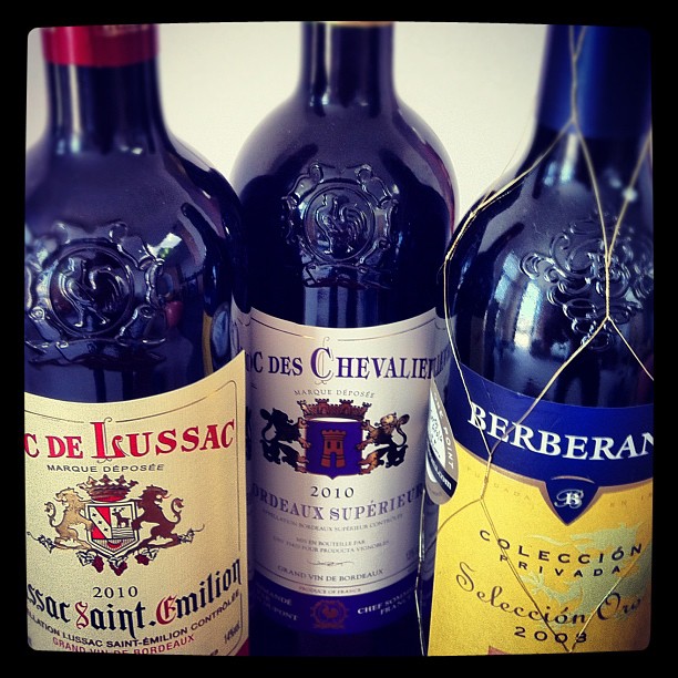 Some fancy looking vino bottles in my 'cellar' ;)