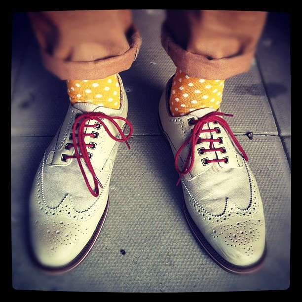 Feeling funky. #yellow #shoes #menfashion