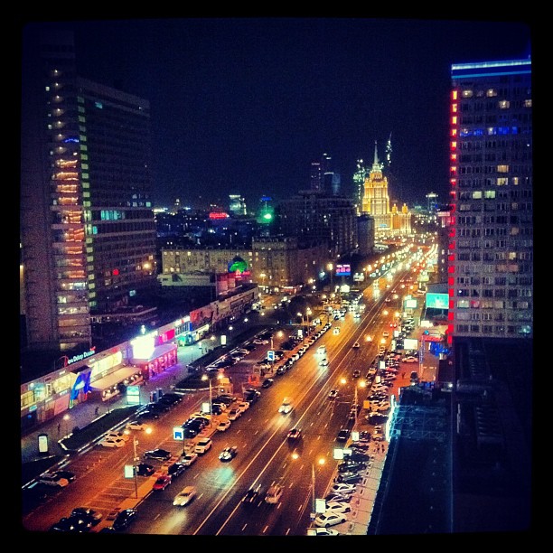..and the #night. #moscow #lights