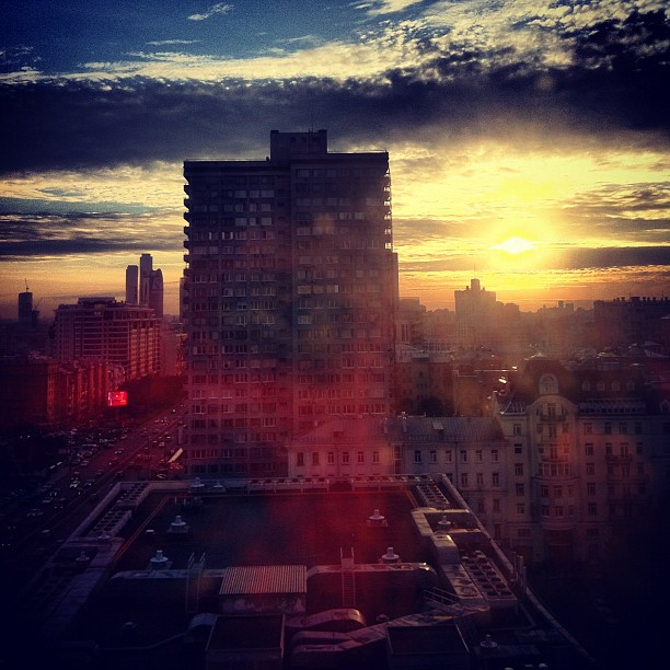#Moscow #sunset. #sky #cityscape