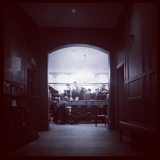 One of the nicest #starbucks in #London. #bw #shadows