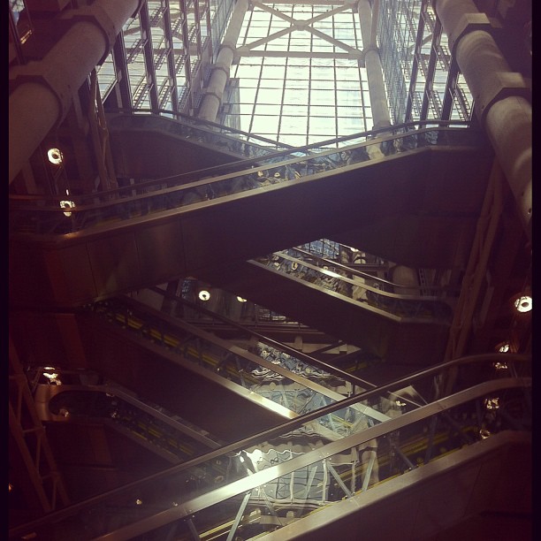 Escalators-Laces. #london #architecture