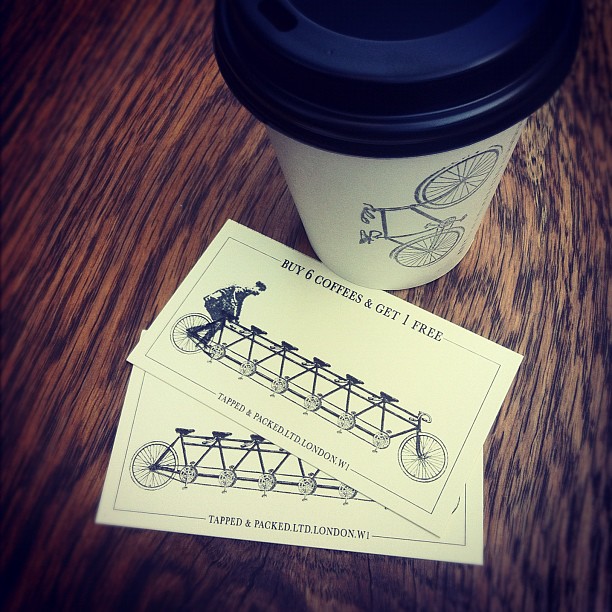 One of the best Flat White in #london. And the stamps're so #cool, #love it