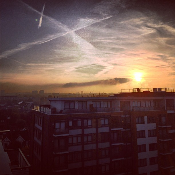 #sunrise in #london. #morning #sky #sun