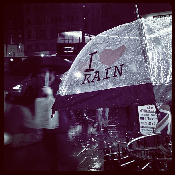#london #love #rain // #street #night #bw