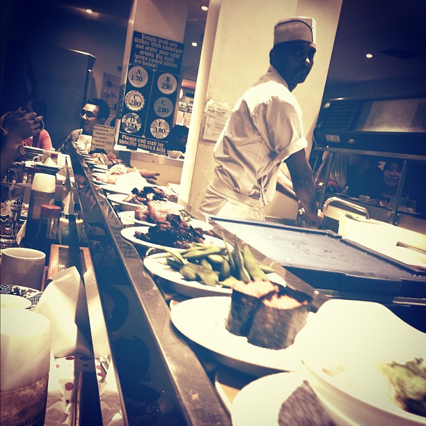 #sushi #dinner #soho #london #sepia