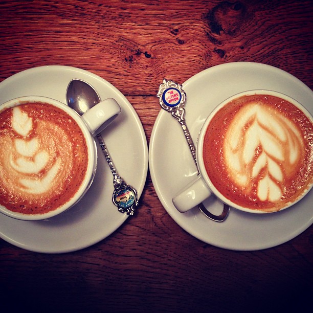 Two Flat Whites. #coffee #food #foodporn #soho