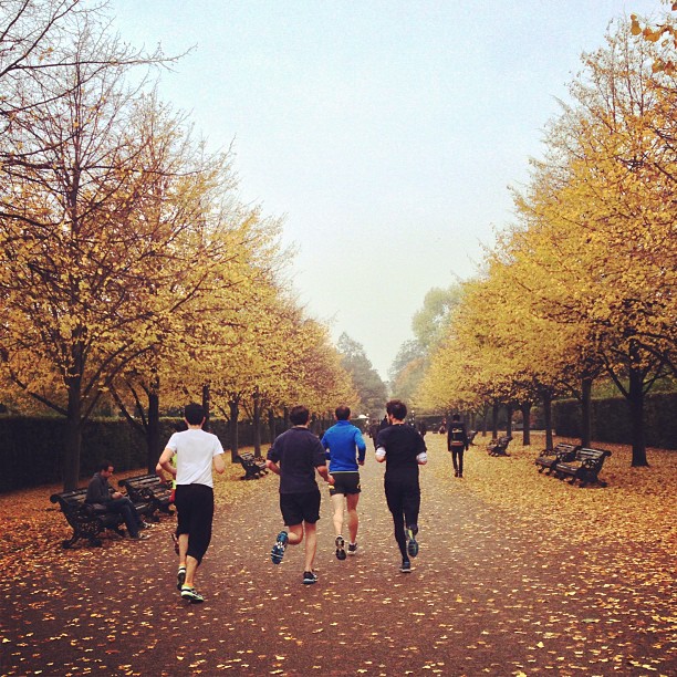 #autumn runners. #lunch in the #park #london #people #street