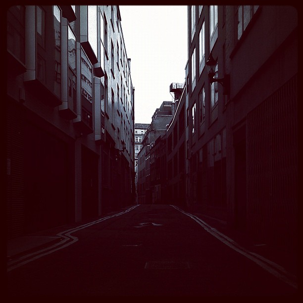 Backstreets of #soho. #london #street #bw #shadows