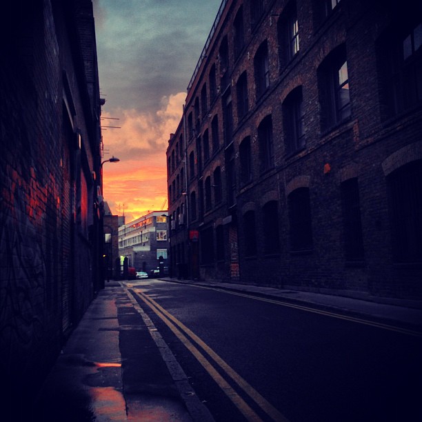 #sunset #burning #industrial #london #sky #eastlondon #instagood #instagood #iphoneonly #street