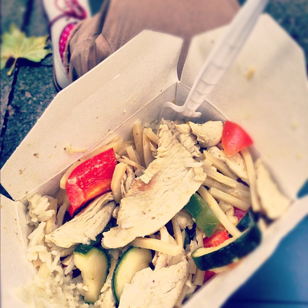 Protein!! #lunch in a #park #asian #food #instafood