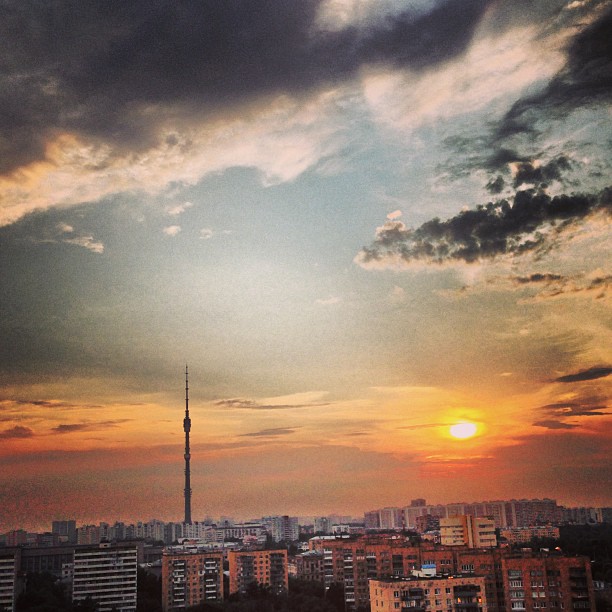 #sunset #moscow #russia #sky #skyporn #msk #мск #ostankino