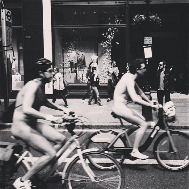 To infinity & beyond!Today I'm posting some images from London Naked Bike Ride. Check  skrinda.com for full story. #london #londonpop #london_only #ig_uk #ig_london #bnw_city #bnw_london #bw #bnw #blackandwhite #street #streetphoto #streetphotography #streetphotography_bw #bike #ride #nakedbikeride #igerslondon #igers_london #bnwlife #bnw_life