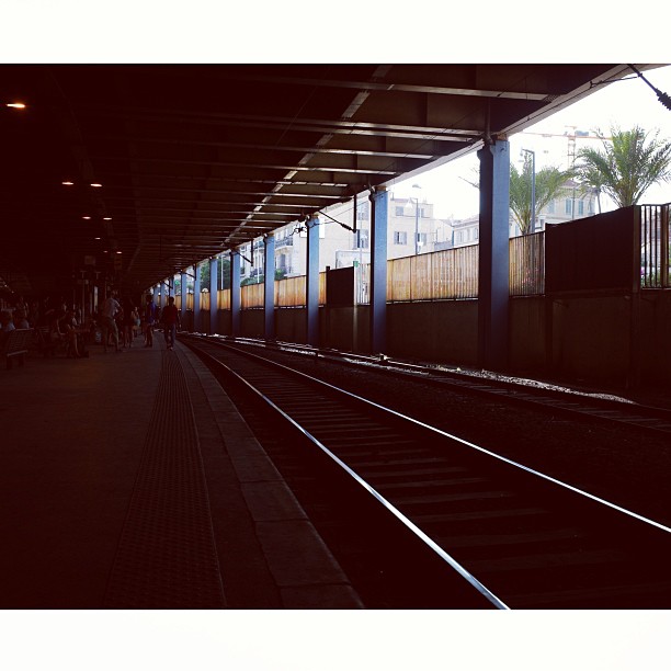 #railway #station #train #platform #light #shadows #france #cannes