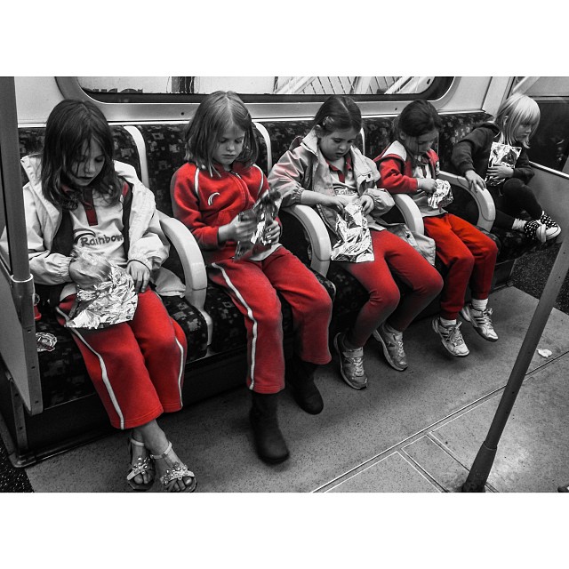 I got on the train.. And there they were..london#londonpop #london_only #ig_uk #ig_london #bnw_city #bnw_london #bw #bnw #blackandwhite #igerslondon #igers_london #street #streetphoto #street photography #streetphotography_bw #tube #underground #londonunderground #coloursplash #colorsplash #iphoneonly #lom_are