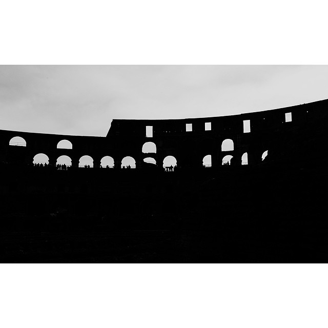 #Colosseum. Another view. #bnw_city #bnw_rome #bnw_city_architecture #roma #rome #italy #instatravel #colosseo #coliseum