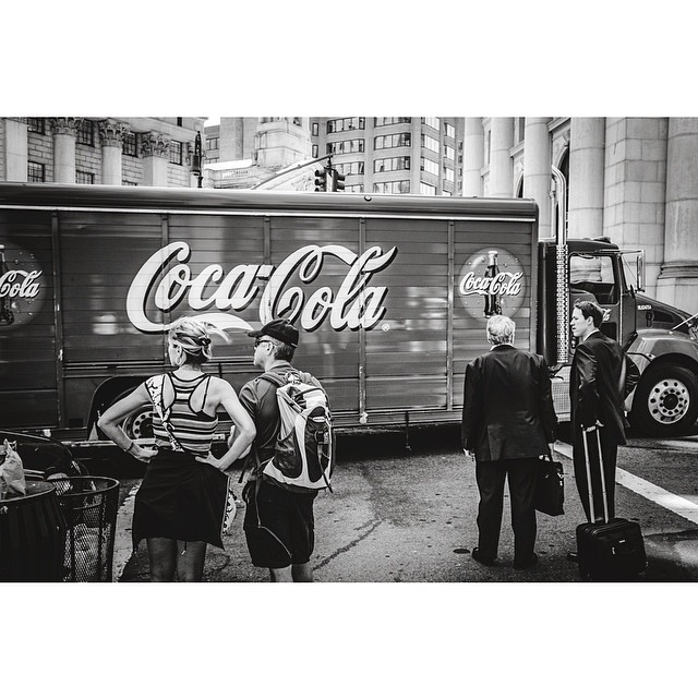 #cocacola. Cheaper than water. #bnw_nyc #bnw_newyork #bnw_city #bnw #bw #nyc #newyorkcity #newyork #bnw_city_streetlife
