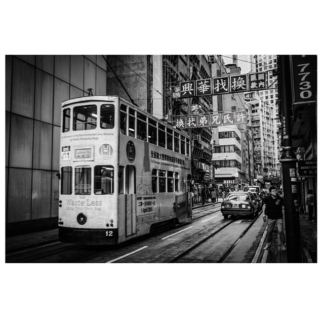 Love HK double decker trams. #hongkong #hk #bn_city #bnw_hk #bnw_hongkong #asia #bw #bnw #blackandwhite #street #streetphoto #streetphotography #streetphotography
