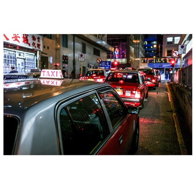 I think it's time to add some colour. #hongkong #hk #street #streetphoto #asia #taxi #urban #city #nightcity